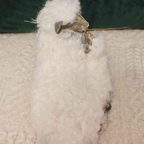 Furry Sheep with Lamb Figurines by the Farmhouse by Rachel Ashwell - Picture 4 of 4